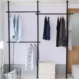 천장 기둥식 행거 3단 38파이 인테리어 견고한 헹거 W9A0E05