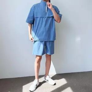 [하프클럽/]반팔 아노락 세트 아노락룩 남자 반바지 세션