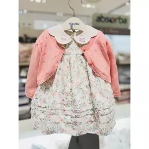 [압소바](대구신세계)[압소바 26SS 백일돌조카선물]릴 가디건+원피스세트(A1125101A)코랄핑크