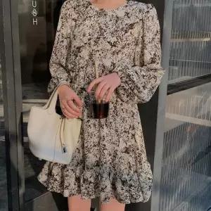 바캉스원피스 편한원피스 나시원피스 밑단프릴 플레어라인 쉬폰원피스 허리밴딩