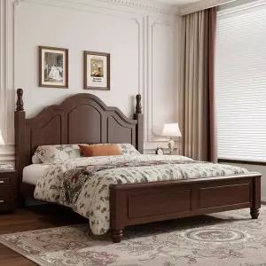 엔틱 단침대 원목 수입가구 통깔판 침실 고무나무 A 침대프레임