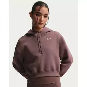 나이키 피닉스 플리스 여성 오버사이즈 크롭 후디 - 타투/세일 IF0259-502