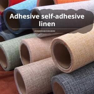 리넨 원단 자가 접착 수리 패치 (시트 리노베이션 스툴/침대 헤드 구멍 및 가죽 복원용)