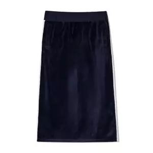 [오아이오아이컬렉션]레이어드 로고 벨벳 스커트 [NAVY]