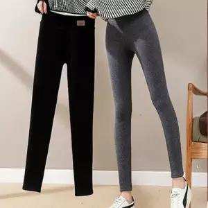 겨울 신축성 좋고 따뜻한 양털 기모 안감 여자 레깅스 WAF6079