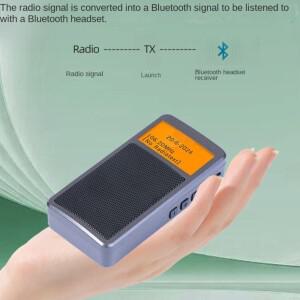 다기능 미니 휴대용 블루투스 라디오 알람 시계 내장 스피커 DSP FM 스테레오 충전식 음악 플레이어