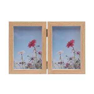 감성공간 우드프레임 2단 접이식 액자 4X6 포토액자 (KYR-WC2F14D)