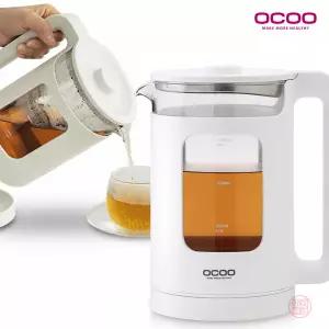 오쿠 LED 전기포트 1.5L 전기 무선 티 커피 가정용 포트 유리 주전자 
