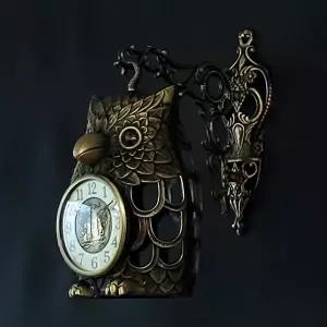 부엉이 벽걸이시계 골드 거실 인테리어 무소음 벽시계 (KYR-WDC67F1)