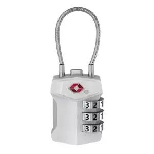 (실버) 유연한 와이어 로프 3열 번호키 자물쇠/열쇠/자전거/잠금/장치/다이얼/캐리어/와이어락/여행용/서랍