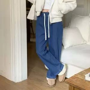 [하프클럽/다잇템]여성 보온 진팬츠 넓은 데일리룩용