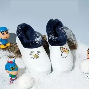 눈덩이 짱구 겨울 실내화