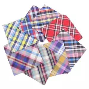 은창삼각 면 체크 손수건 스카프 손목 밴드 가을 겨울 면 수건 쁘띠 미니 목도리 봄 가을 남자 땀 흡수 단