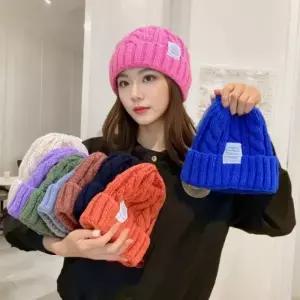 여자 남자 꽈배기 도톰 니트 골지 비니 모자 겨울모자 숏비니