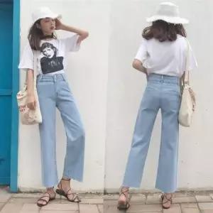 하이웨이스트 부츠컷 데님 청바지 팬츠 WE9807F