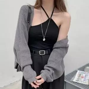 볼레로 여성 데일리 간절기 가디건 숏 카디건 니트 (KYR-WFGUCGW)