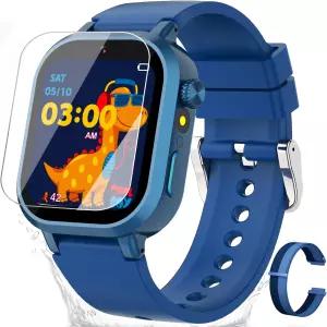 5세에서 12세 사이의 어린이를 위한 방수 스마트 워치 39개의 게임 HD 카메라 비디오 음악 습관 추적 알람