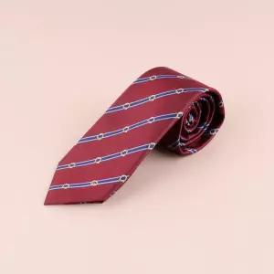 [구찌] 실크 자카드 넥타이 버건디 848544 4E009 6169