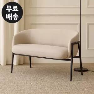 [벤티스가구]미뇽 패브릭 라운지 2인용 의자 소파 카페 인테리어 의자 부클레 벤치 테이블 체어 크림