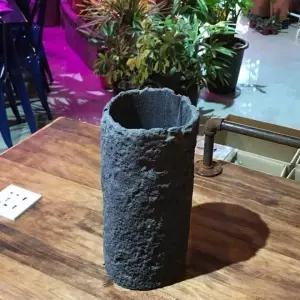 화산석 화분 긴원형 15x30cm디자인분 인테리어분 심플한분 꽃분 초화분 주물럭분 예쁜분 감성분 수공분