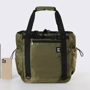 캐주얼 빅 토트백 데일리 스트링 수납 가방 카키 (WFKDXX3)