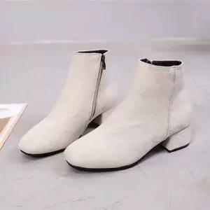 여성 3컬러 데일리 스웨이드 미들힐 앵글부츠