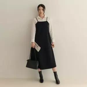 [하프클럽/]온미 플레어 뷔스티에 롱 원피스