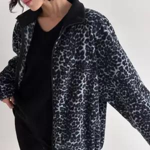 [하프클럽/] 레오파드후리스배색집업 POT514M601 빅사이즈