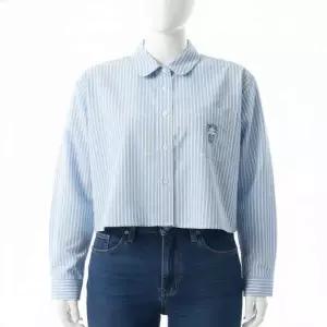 [셀린느]25 CROPPED SHIRT IN HICKORY STRIPED COTTON RC04R0844 FZC7 히커리 스트라이프 코튼 크롭 셔츠