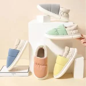 [하프클럽/]포근한 파스텔 패딩 홈슈즈 생활방수 털안감 털실내화