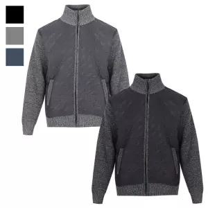 [리빌모아]남자 겨울 누빔 보아털 기모 니트 집업점퍼 BM-JUW-701