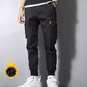 융털 안감 조거팬츠 카고 바지 겨울용 긴 기모 바지