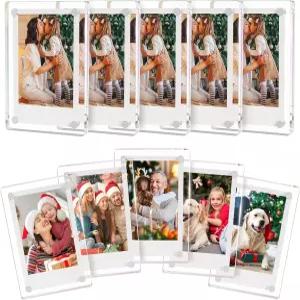 AITE 아크릴 냉장고 마그네틱 프레임 양면 자석 액자 포토 투명 디스플레이 없는 홈 데코 후지필름