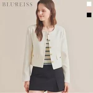 [블루레이스] 칼라리스넥 트위드 자켓_B6S1JK1001