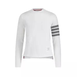 [톰브라운][명품] 톰 브라운 톰브라운 26SS 사선 완장 롱 슬리브 티셔츠 화이트