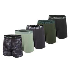 스파이더 남성 복서 브 5팩 폴리 스판덱스 퍼포먼스 속옷