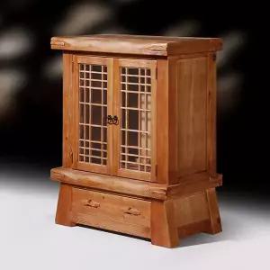 [마루엔개비] 우리마루 문살 장식장 원목유리장 국내산 정품