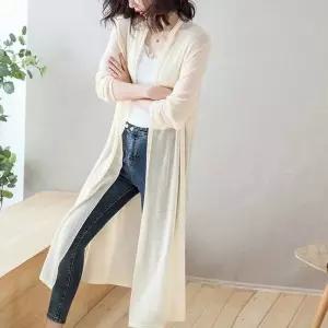 여자 여름 여행 리조트 룩 오픈 롱 가디건 패션 코디 여성니트 검정