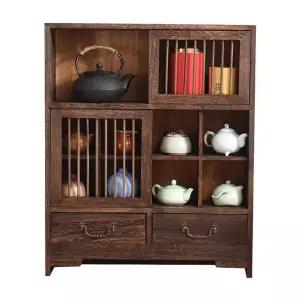 원목 다기장 그릇 진열대 찻장 찬장 컵 장식장 수납장