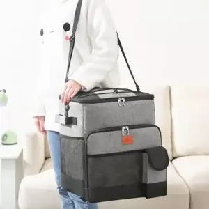 ( )아이스원 캐리어 쿨러백 이동식 보온 보냉가방 그레이