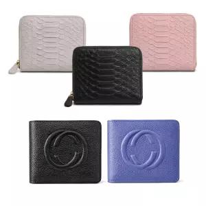 소가죽 여성 반지갑 미니 지퍼 카드지갑 악어엠보 데일리지갑