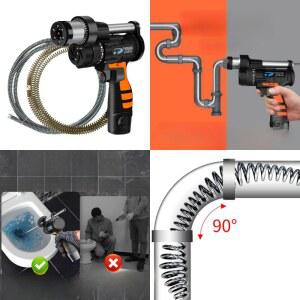 샤크팡 배수구 스프링 뚜러뻥 씽크대 드릴 하수구 청소 뚫어뻥 전동드릴