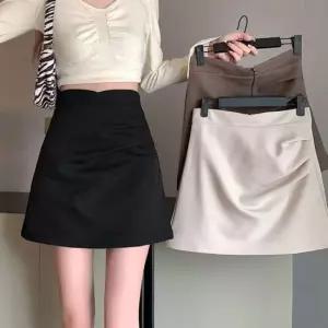 캐주얼룩 여리라인 셔링 하이웨스트 스커트 JSC-d0087