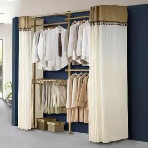시스템 커튼 수납 드레스룸 3005호 옷걸이 조립식행거