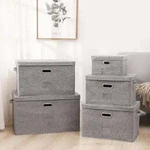 원룸정리함 패브릭리빙박스 중형 깔끔한 수납박스 3호 (WFKHZ8P)