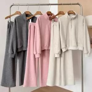 반집업 밴딩 트레이닝 상하세트 포켓 팬츠 투피스 여성 WFLPUNZ