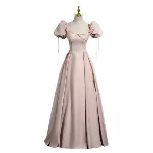 연핑크 롱 드레스 무대 성인식 예술고 응시용 프랑스