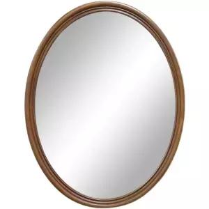 엔틱거울 타원형 원목 라탄거울 화장대거울 50x70CM 벽걸이