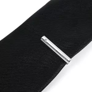 남자 혼주 넥타이핀 큐빅형 실버큐빅타이바