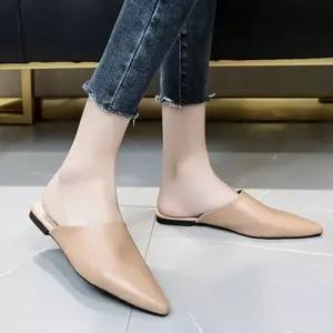 뾰족코 오피스룩 여성 봄 패션 스타일 구두 슬리퍼 뮬